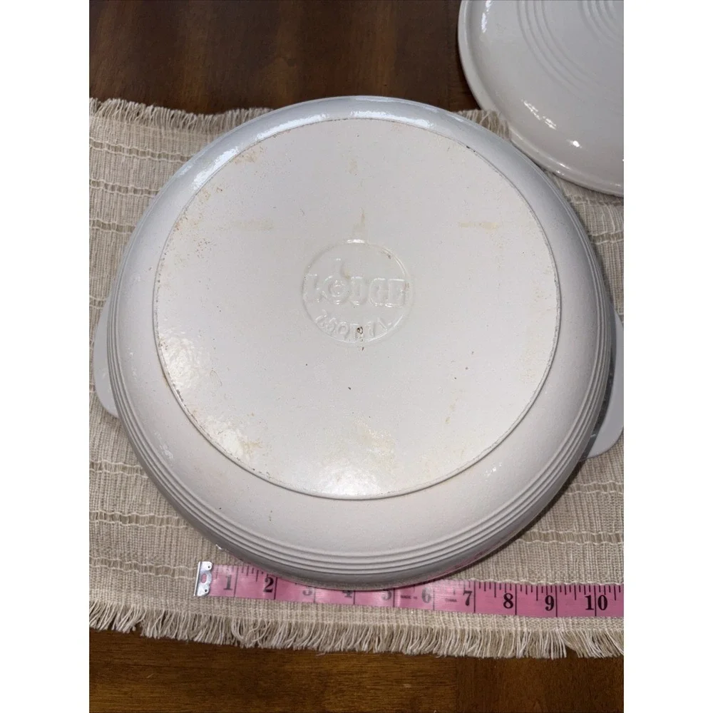 Lodge 7.5 Quart Enameled Cast Iron Dutch Oven with Lid and Dual Handles